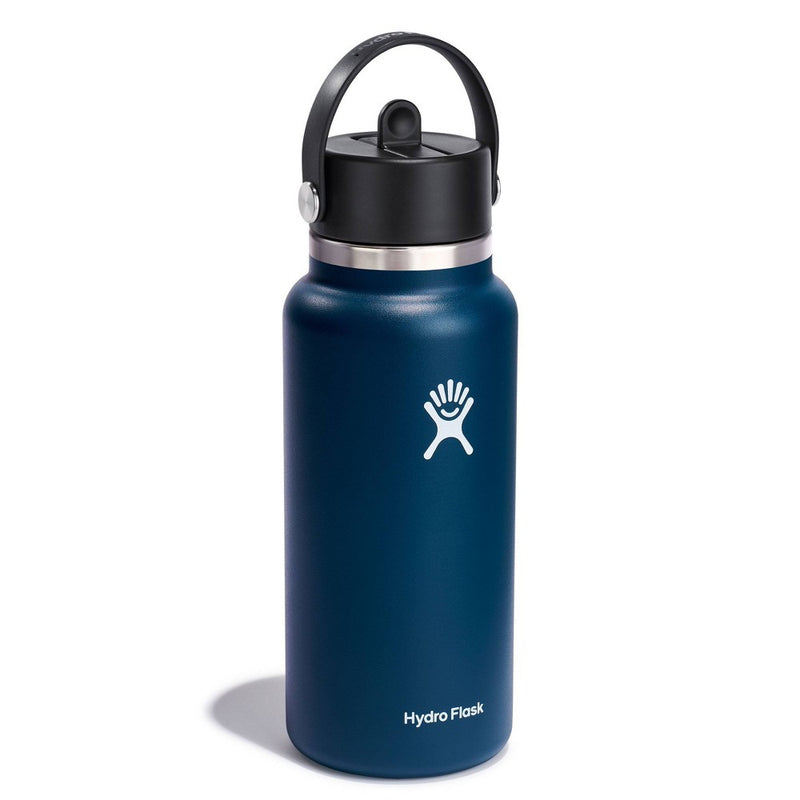 Hydro Flask 32oz Wide Mouth Flex Straw Bottle - Indigo: Vacuum-Insulated, BPA-Free