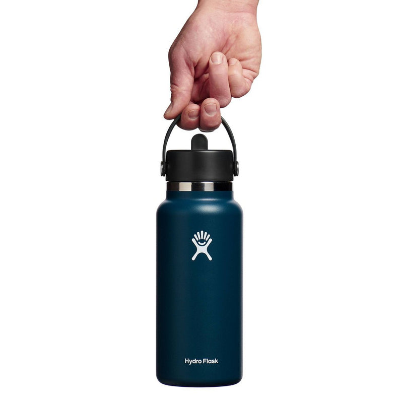 Hydro Flask 32oz Wide Mouth Flex Straw Bottle - Indigo: Vacuum-Insulated, BPA-Free