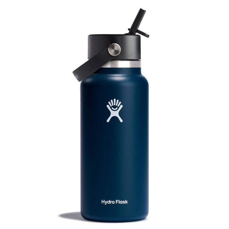 Hydro Flask 32oz Wide Mouth Flex Straw Bottle - Indigo: Vacuum-Insulated, BPA-Free