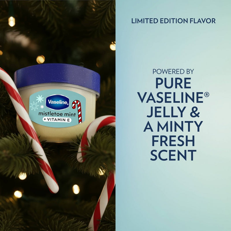 Vaseline Holiday Limited Edition Lip Balm - Mistletoe Mint - Travel Size - 0.25oz