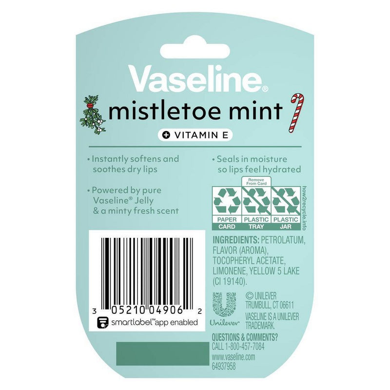 Vaseline Holiday Limited Edition Lip Balm - Mistletoe Mint - Travel Size - 0.25oz