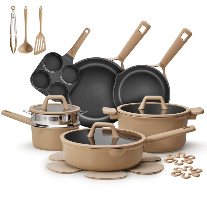 Carote 21pc Nonstick Cookware Set Taupe (LOCAL PICKUP ONLY)