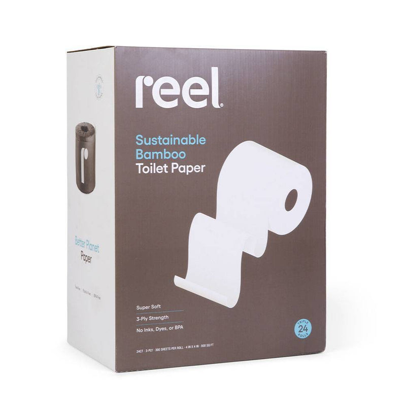 Reel Paper Premium Bamboo Toilet Paper - 24 Mega Rolls