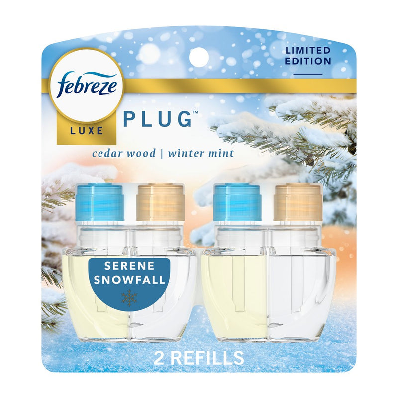 Febreze Luxe Plug Dual Air Freshener Refills - Serene Snowfall - 1.75 fl oz/2ct