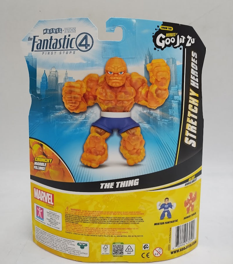 Fantastic 4 Heroes of Goo Jit Zu The Thing Stretchy Figure SEE DETAILS
