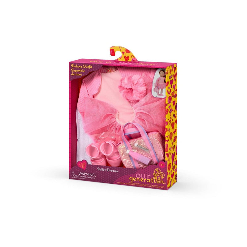 Our Generation Ballet Dreams Pink Outfit and Dance Accessories for 18" Dolls