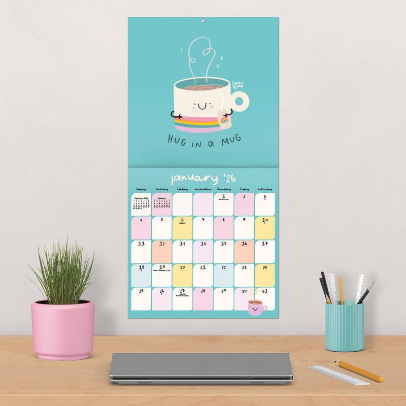DateWorks 12"x12" 2026 Feels Good Wall Calendar