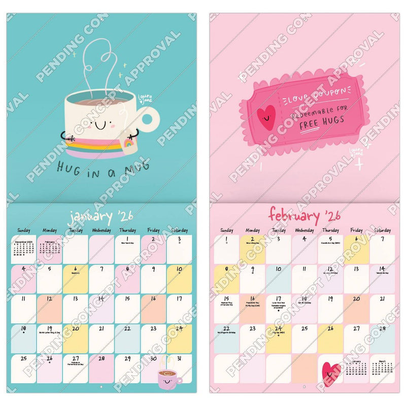 DateWorks 12"x12" 2026 Feels Good Wall Calendar