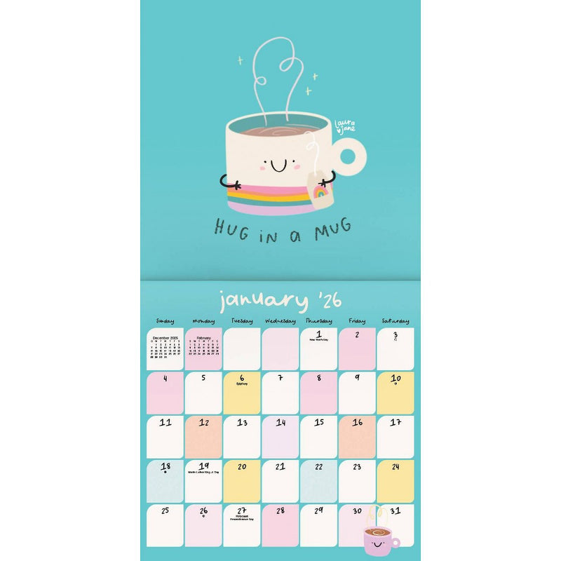 DateWorks 12"x12" 2026 Feels Good Wall Calendar