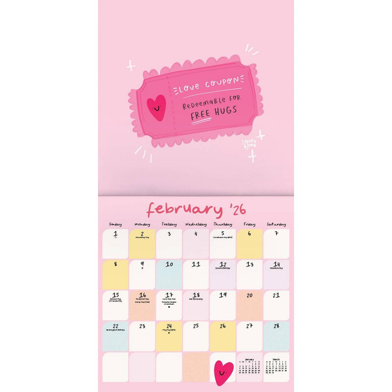 DateWorks 12"x12" 2026 Feels Good Wall Calendar