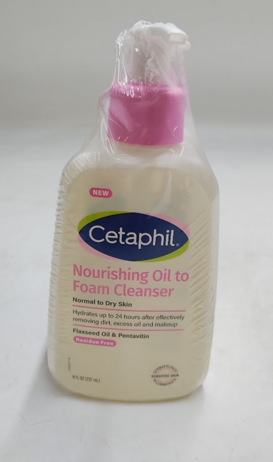 3 PACK!!! Cetaphil Nourishing Oil to Foam Cleanser Face Wash - 8 fl oz