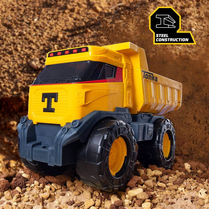 Tonka Next Gen Mighty Dump Truck: Indoor/Outdoor Creative Thinking Construction Toy Vehicle, Plastic & Zinc Alloy