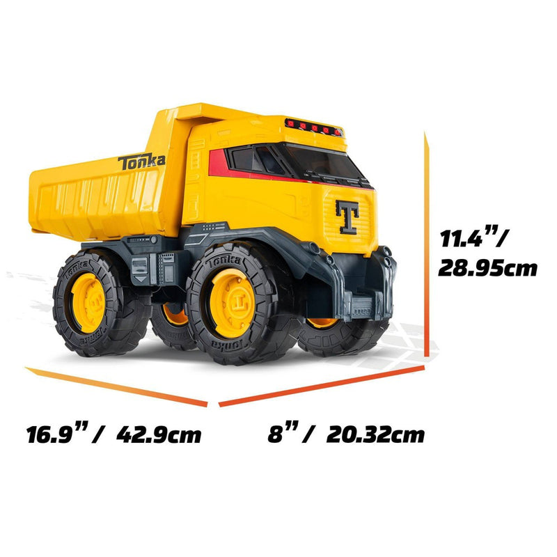 Tonka Next Gen Mighty Dump Truck: Indoor/Outdoor Creative Thinking Construction Toy Vehicle, Plastic & Zinc Alloy
