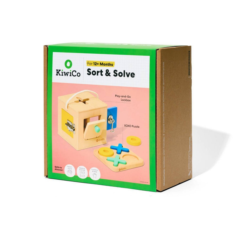 KiwiCo Sort & Solve Wooden Toy Activity Play Center 12m+ - 6pc