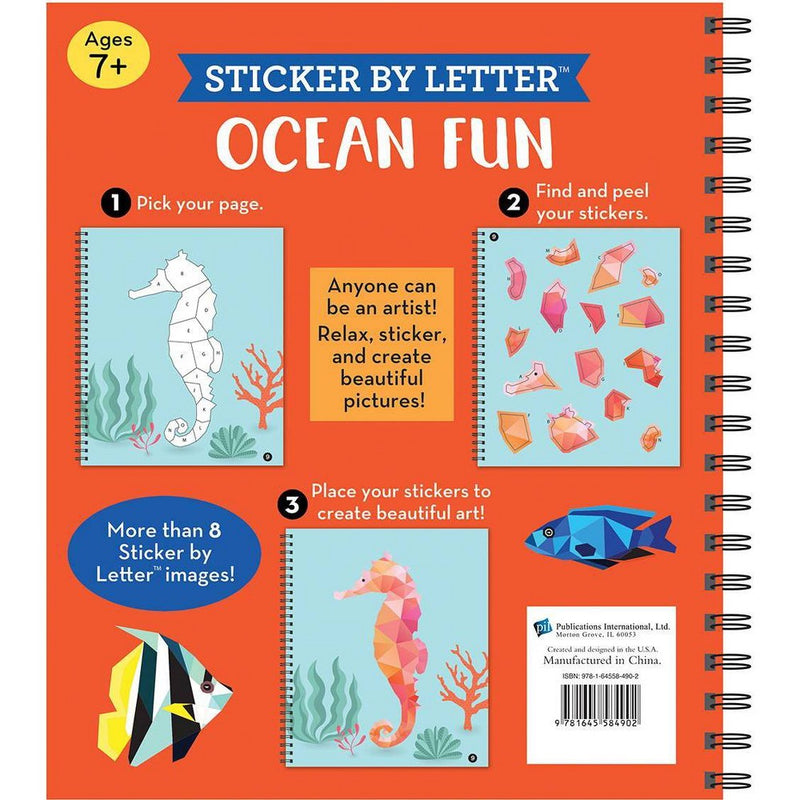 Brain Games - Sticker by Letter: Ocean Fun (Sticker Puzzles)