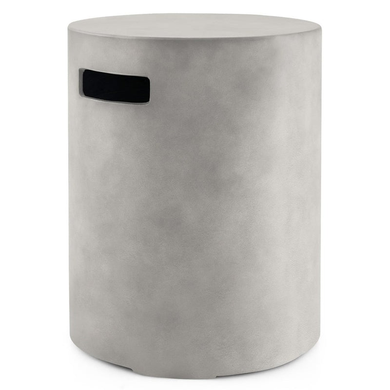 Giantex Propane Tank Cover Table - Outdoor Gas Tank Storage Side Table Fits 20 LBS Propane Gas Tank For Gas Fire Pit Gas Grill Griddle Propane Stoves, Tank Holder With Handles, Hideaway Table, Gray (LOCAL PICKUP ONLY)