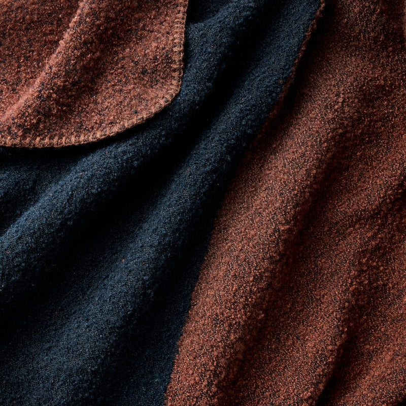 Asymmetric Colorblocked Boucle Throw Burgundy/Navy - Threshold designed with Studio McGee