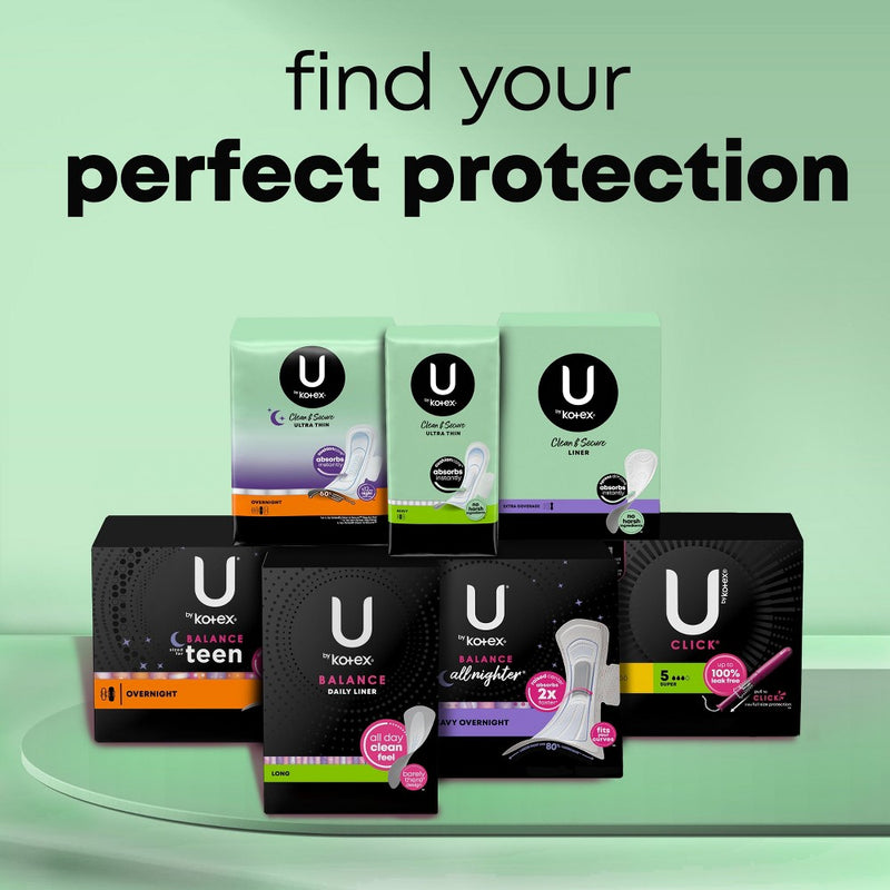 U by Kotex Clean & Secure Liner - Light Absorbency - Long Length - 126ct