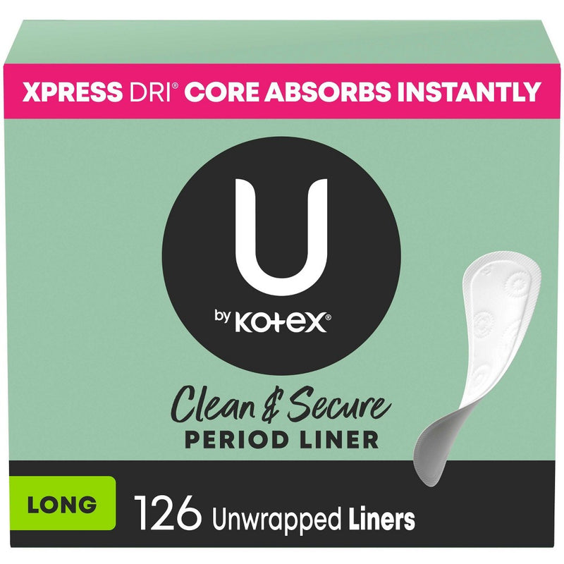 U by Kotex Clean & Secure Liner - Light Absorbency - Long Length - 126ct