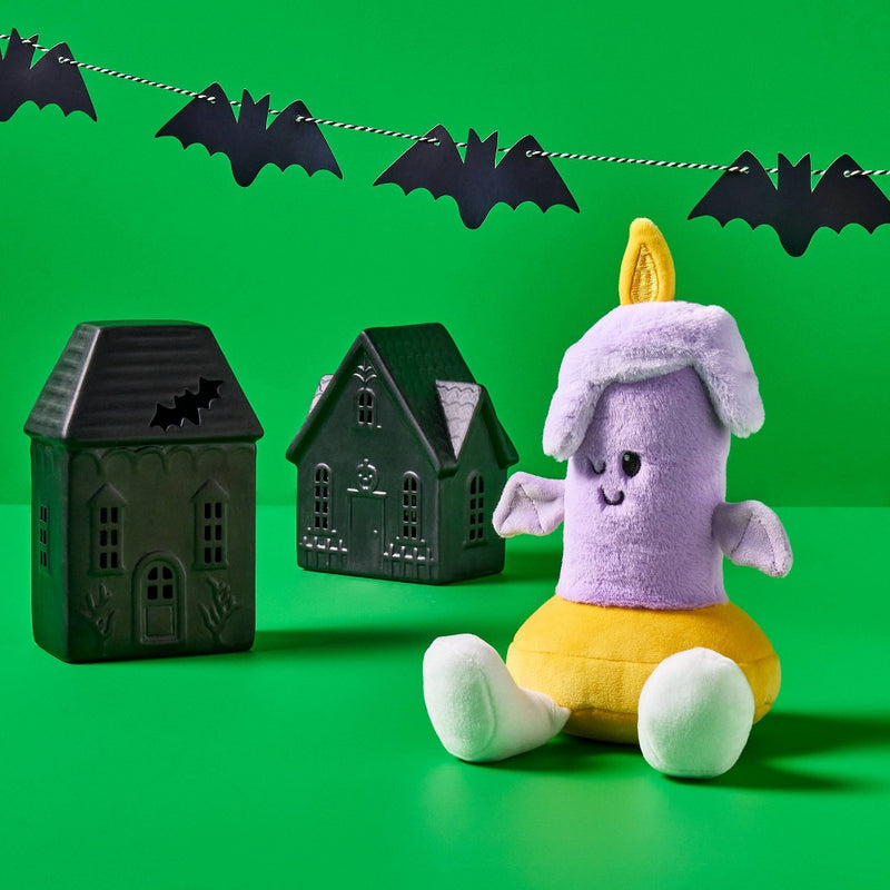 7" Mini Candle Bat Halloween Themed Plush - Gigglescape: Stuffed Character Toy, Polyester Material