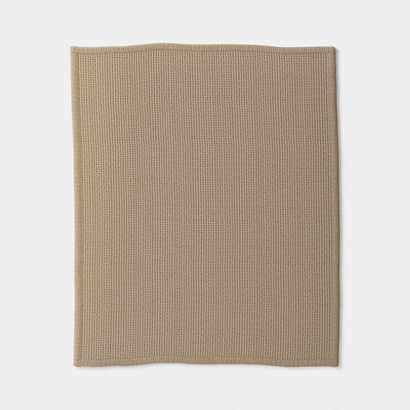 Chenille Knit Throw Blanket with Faux Shearling Reverse Taupe - Threshold