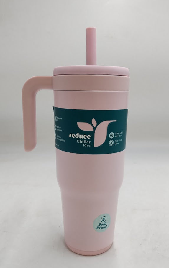 Reduce 40oz Chiller Vacuum Insulated Stainless Steel Spill-Proof Tumbler Frosty Pink