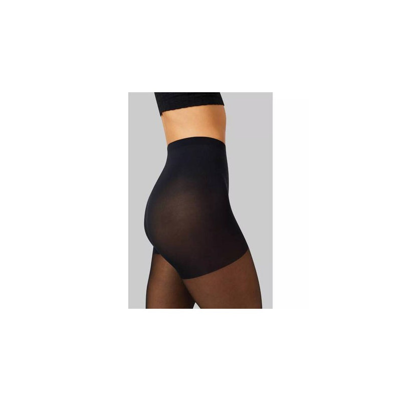 Hanes Women's 2pk Modern Support Graduated Compression Tights - Black XXL: Sheer Toe, Control Top, High Waisted, Knit