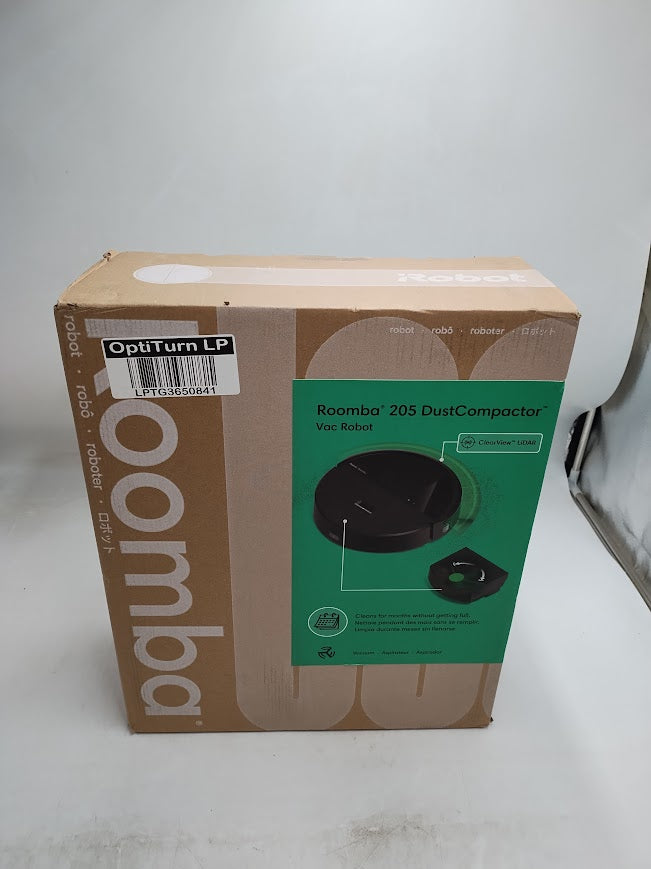iRobot Roomba 205 DustCompactor Cordless Vacuum U112020 5.8" Cleaning Path Black