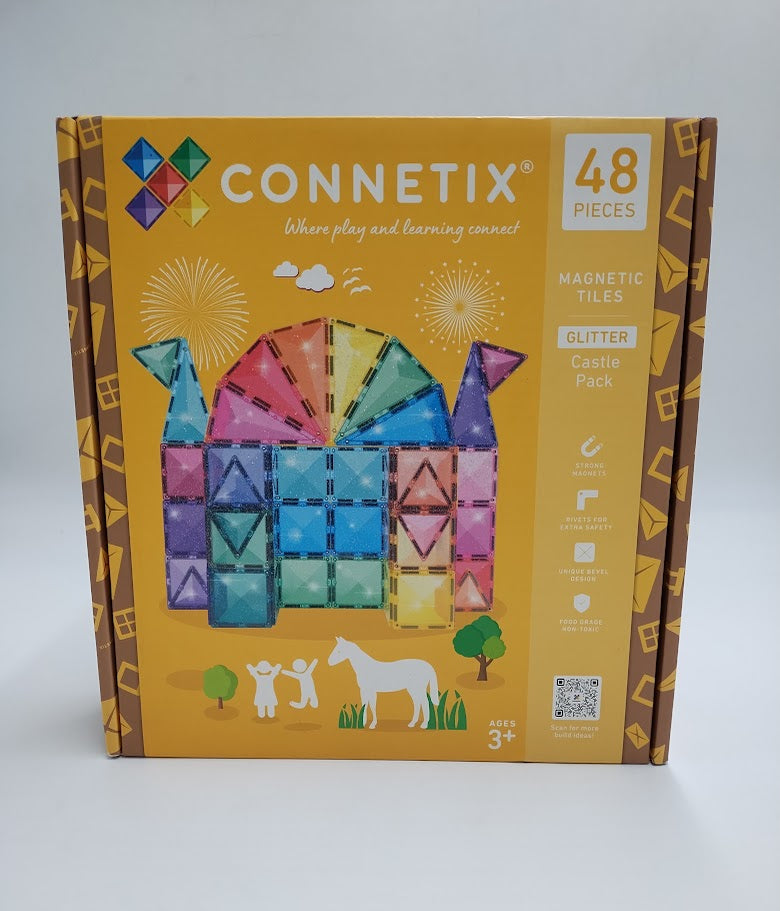 CONNETIX Magnetic Tiles Glitter Castle Pack 48pc