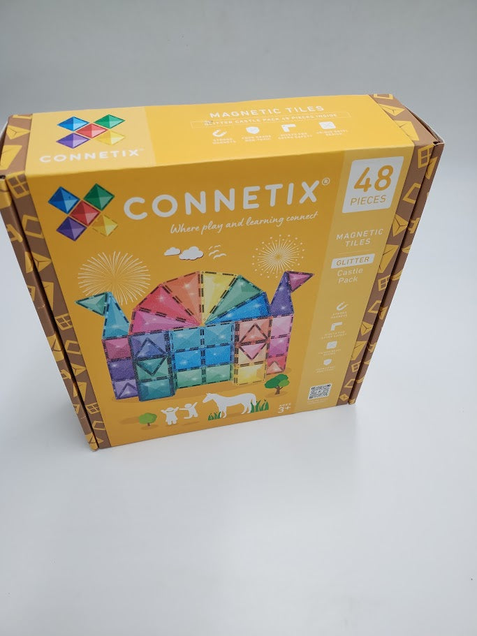 CONNETIX Magnetic Tiles Glitter Castle Pack 48pc