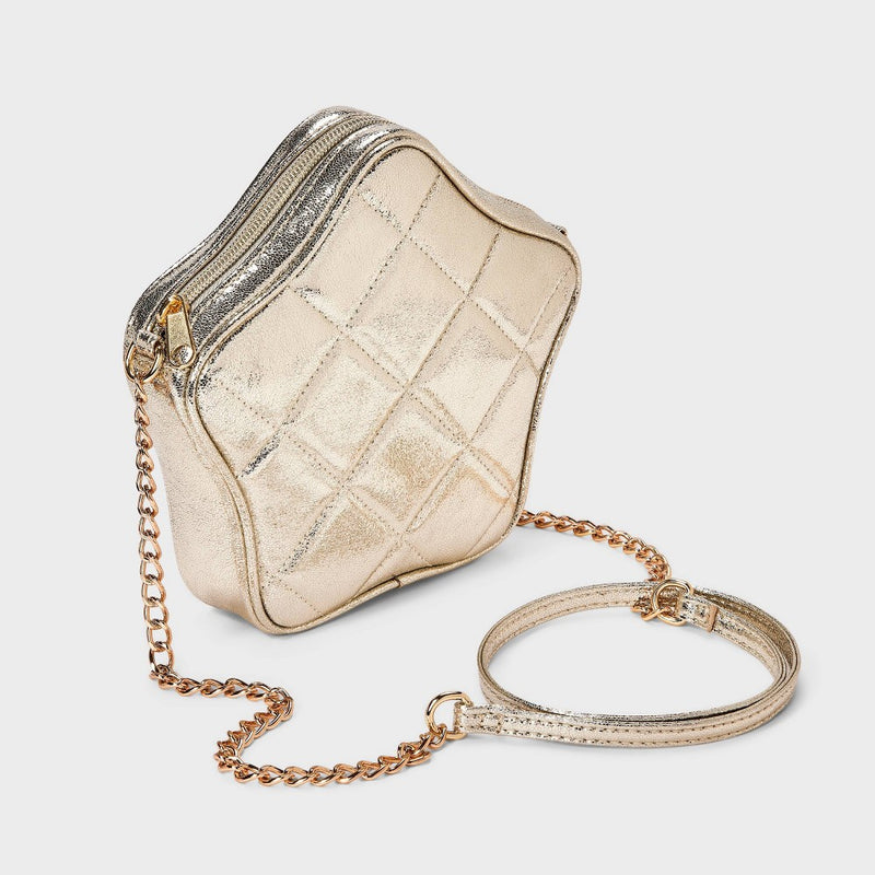 Girls' Metallic Star Crossbody Bag - Cat & Jack Gold