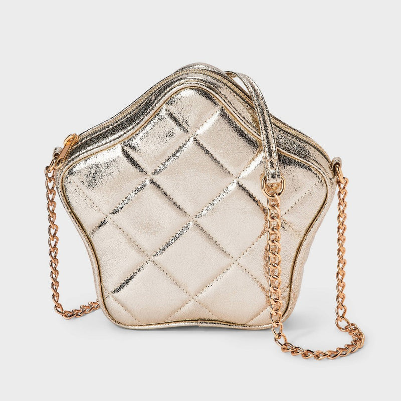 Girls' Metallic Star Crossbody Bag - Cat & Jack Gold