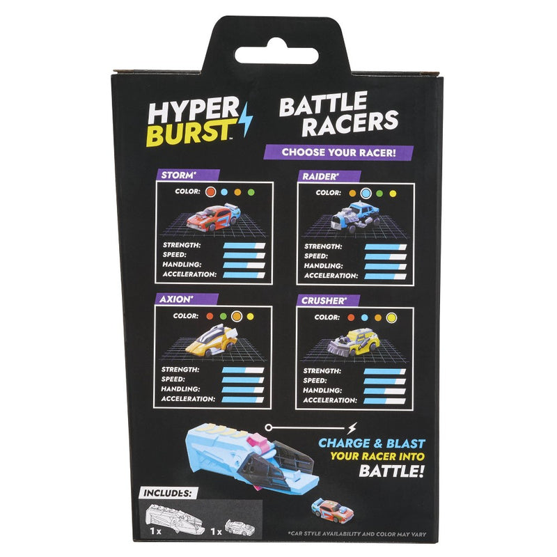 Hyper Burst Battle Racers Yellow Crusher Car and Launcher