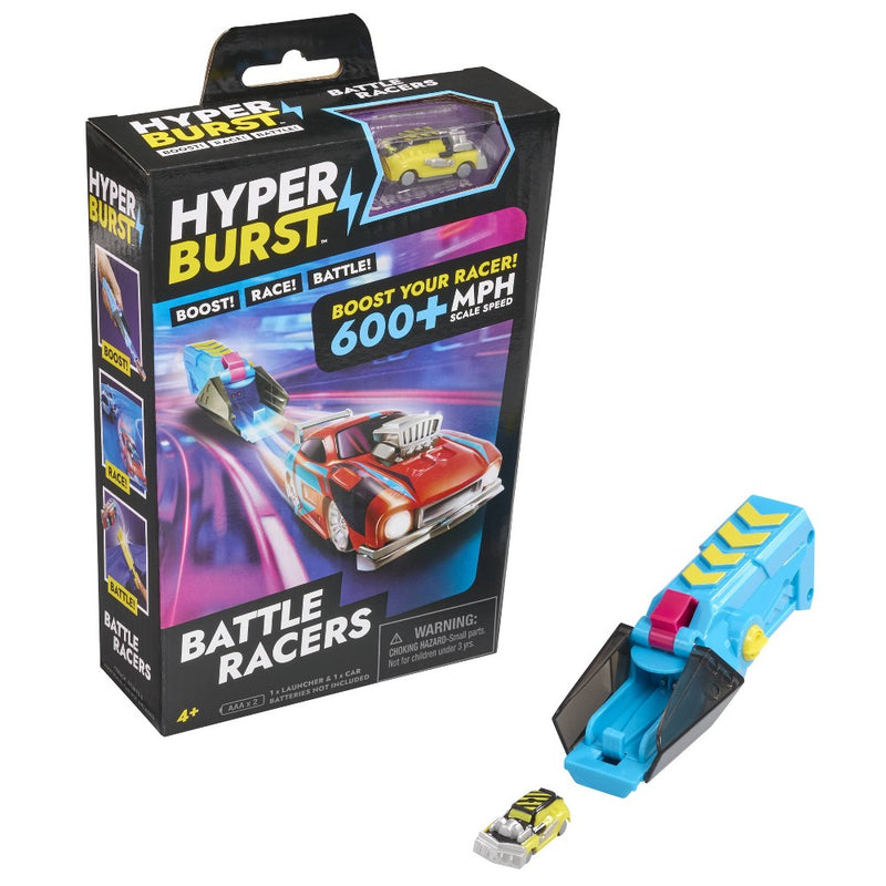 Hyper Burst Battle Racers Yellow Crusher Car and Launcher