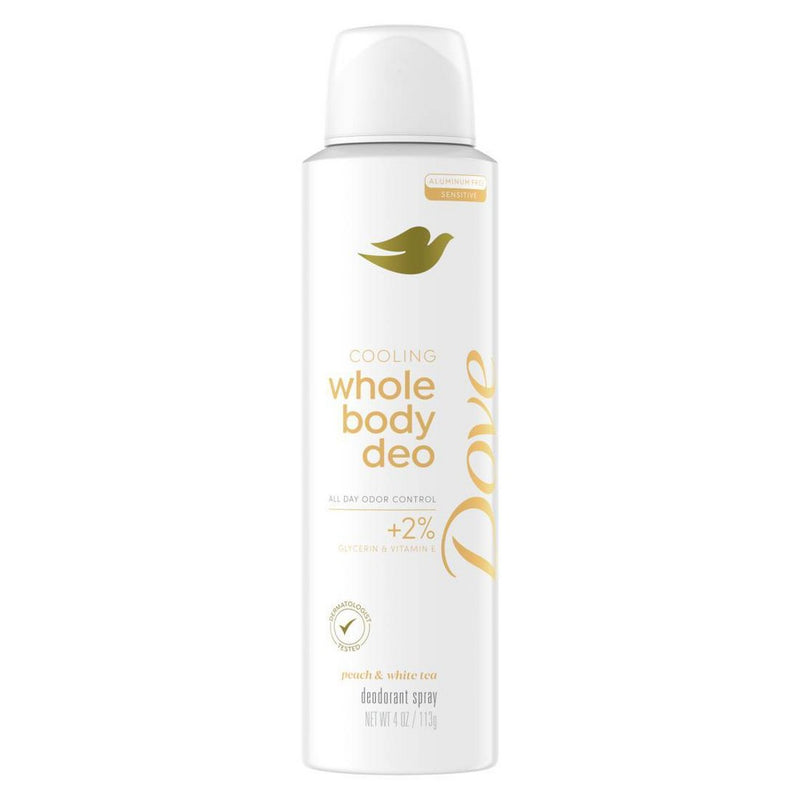 Dove Beauty Aluminum-Free Whole Body Deodorant Spray - Peach & White Tea - 4oz