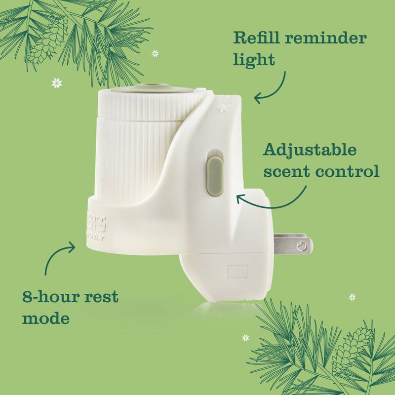 Mrs. Meyer's Clean Day Premium Scented Oil Plug-In Diffuser Air Freshener Refills - Iowa Pine - 0 .67 fl oz/2pk