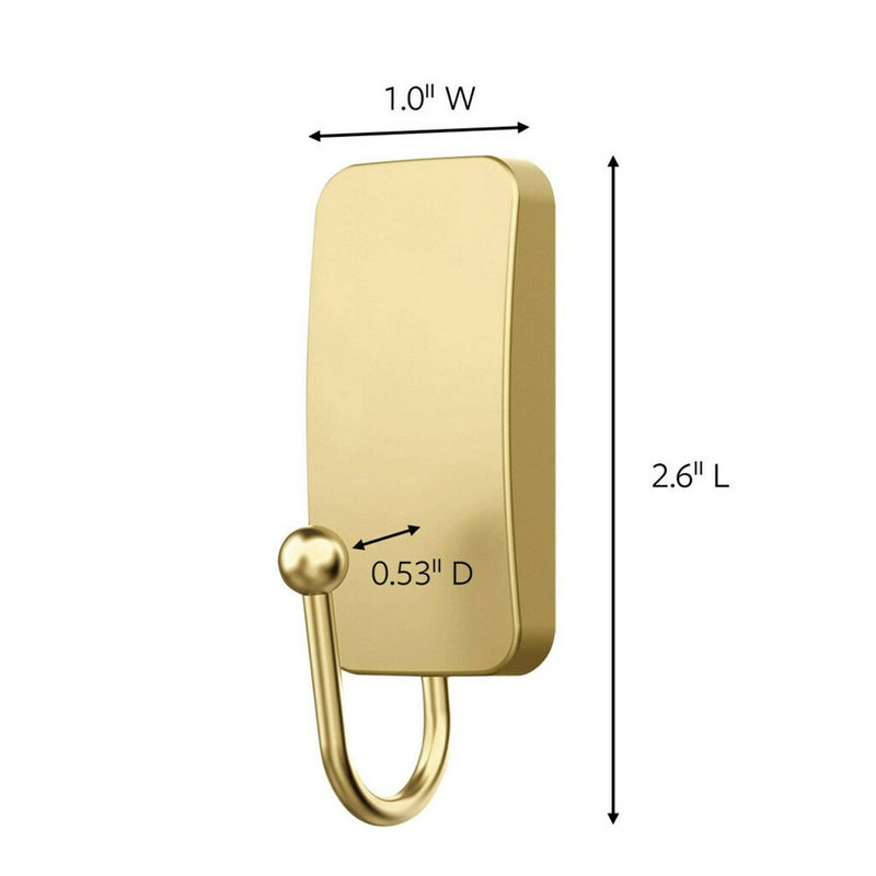Command 2ct Small Damage-Free Hooks - Satin Brass