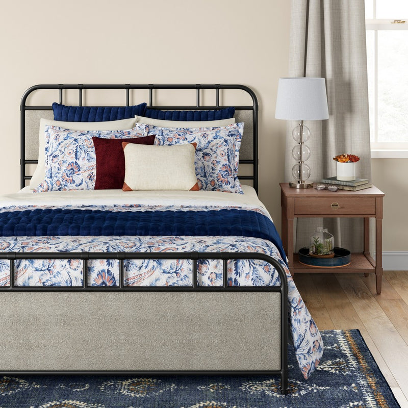 Bridgton Metal Upholstery Queen Bed (Box 2) (LOCAL PICKUP ONLY)