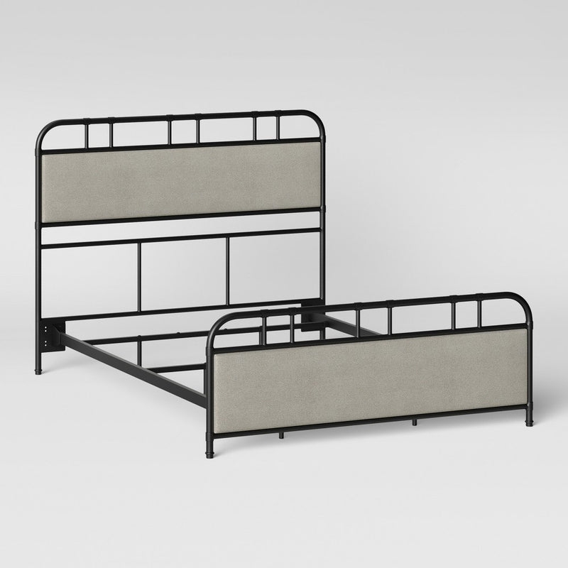 Bridgton Metal Upholstery Queen Bed (Box 2) (LOCAL PICKUP ONLY)