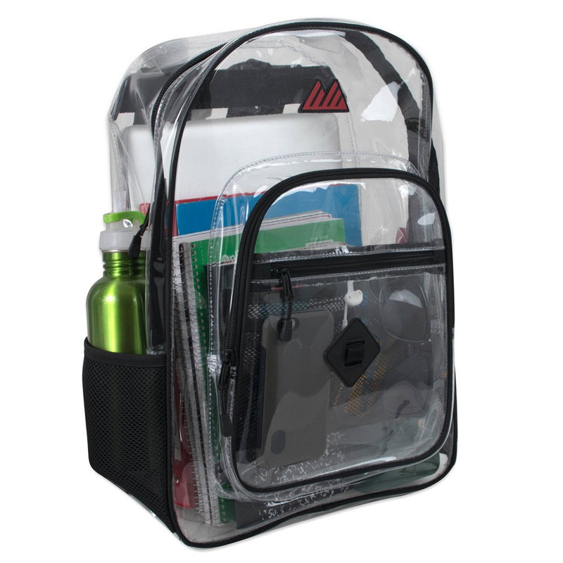Trailmaker Deluxe 18" Backpack - Clear: PVC Vinyl, Middle & High School