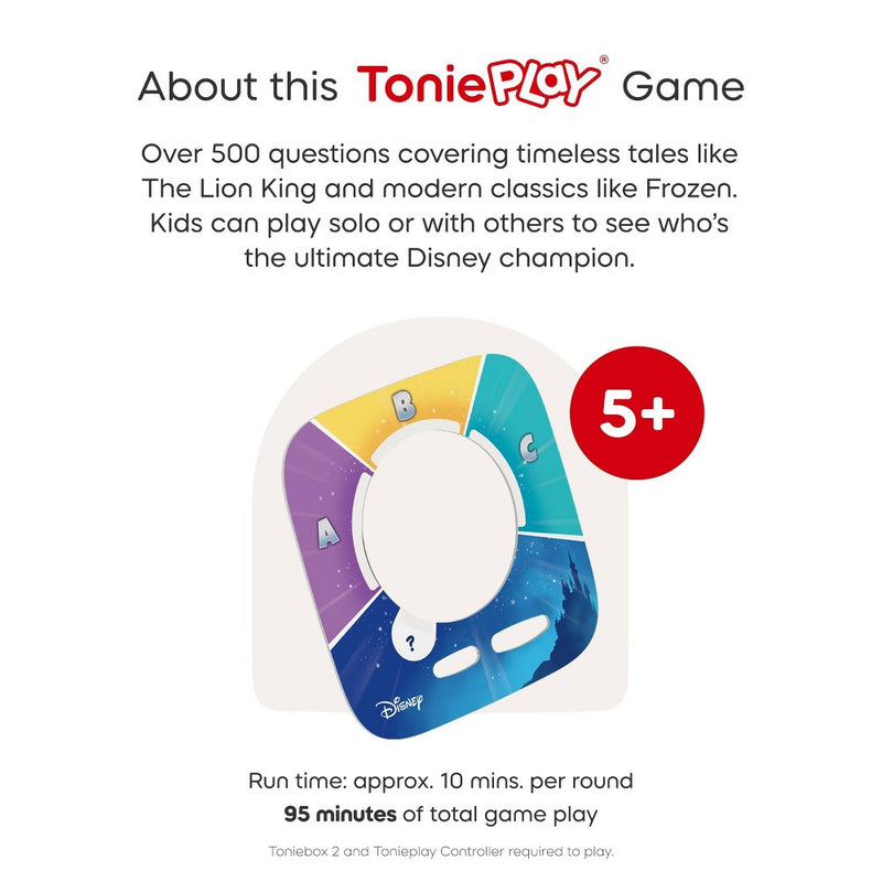 tonies Tonieplay Set Disney Quiz Kingdom Trivia Game *ADD 3 TO YOUR CART & 1 IS FREE!*