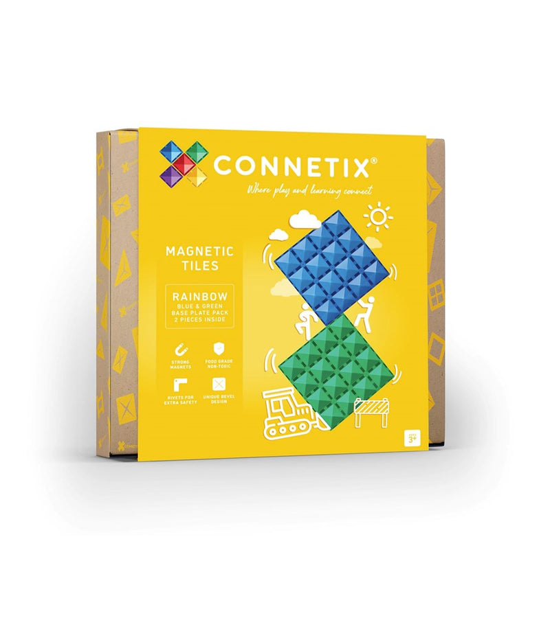Connetix Rainbow Base Plate Pack, 2 Pieces