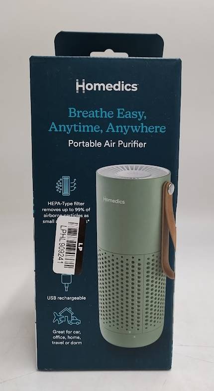 HoMedics Portable HEPA Air Purifier with Aromatherapy -  Green