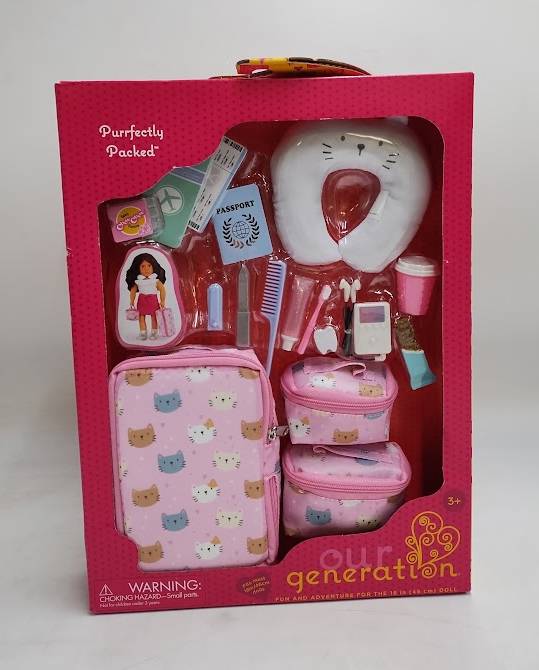 Our Generation Purrfectly Packed Kitty-Print Luggage Set SEE DETAILS