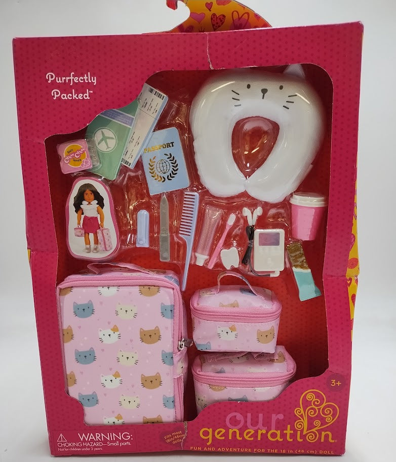 Our Generation Purrfectly Packed Kitty-Print Luggage Set SEE DETAILS