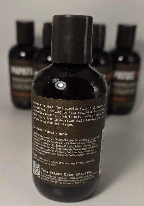 LOT OF 6!!! Papatui Men's 2-in-1 Shampoo+Conditioner - Sandalwood Suede 3 fl oz