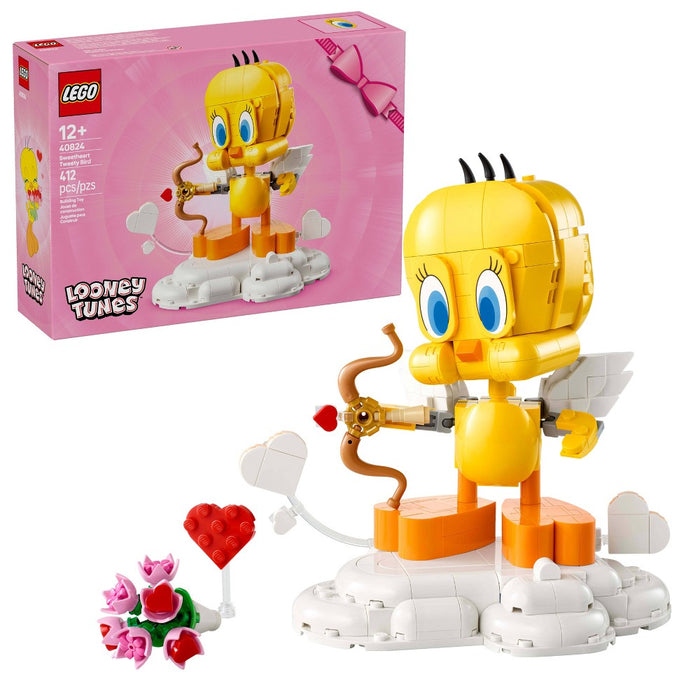LEGO Looney Tunes Sweetheart Tweety Bird Building Toy, Valentine's Day Craft & Decor, 40824