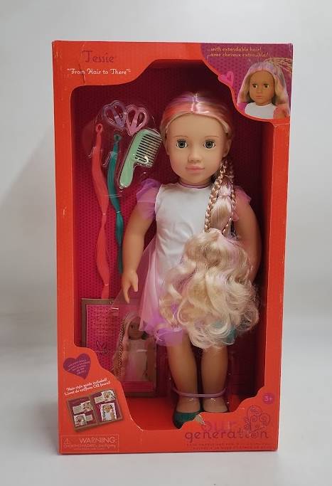 Our Generation Tessie 18" Rainbow Hair Grow Doll SEE DETAILS