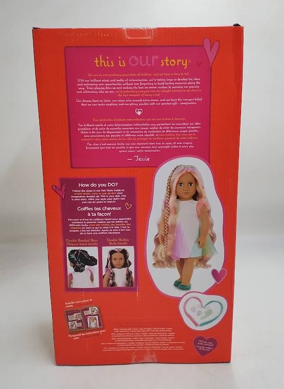 Our Generation Tessie 18" Rainbow Hair Grow Doll SEE DETAILS
