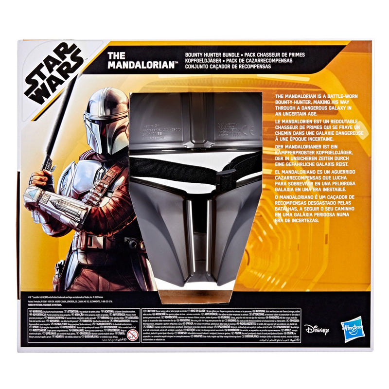 Star Wars The Mandalorian Bounty Hunter Bundle, Darksaber, Mask & Action Figure, Halloween Costume Accessory